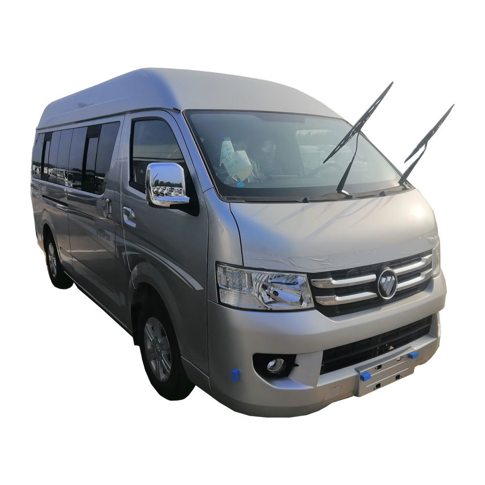 New Condition China Foton Van Mini Bus for Sale Diesel Fuel Light Interior Manual Gear Box R15 Tire Size Hydraulic Fabric